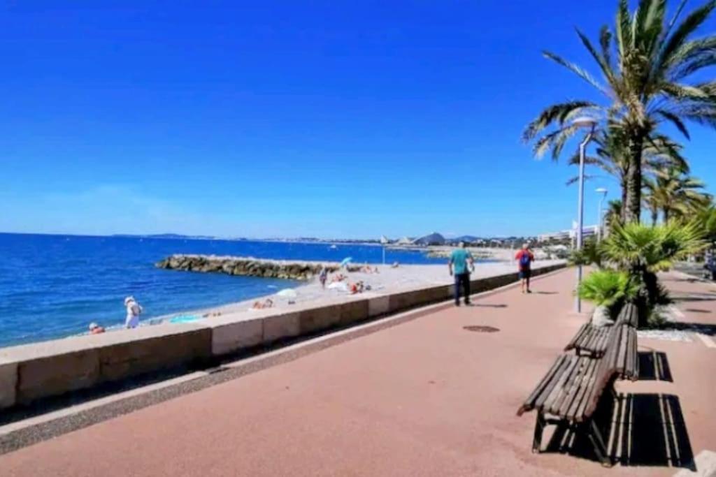 Cocon Marin 4 Studio Proche Mer Parking Wifi Cagnes-sur-Mer Extérieur photo